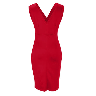 Isa | Robe Élégante avec Décolleté en V et Fente Chic