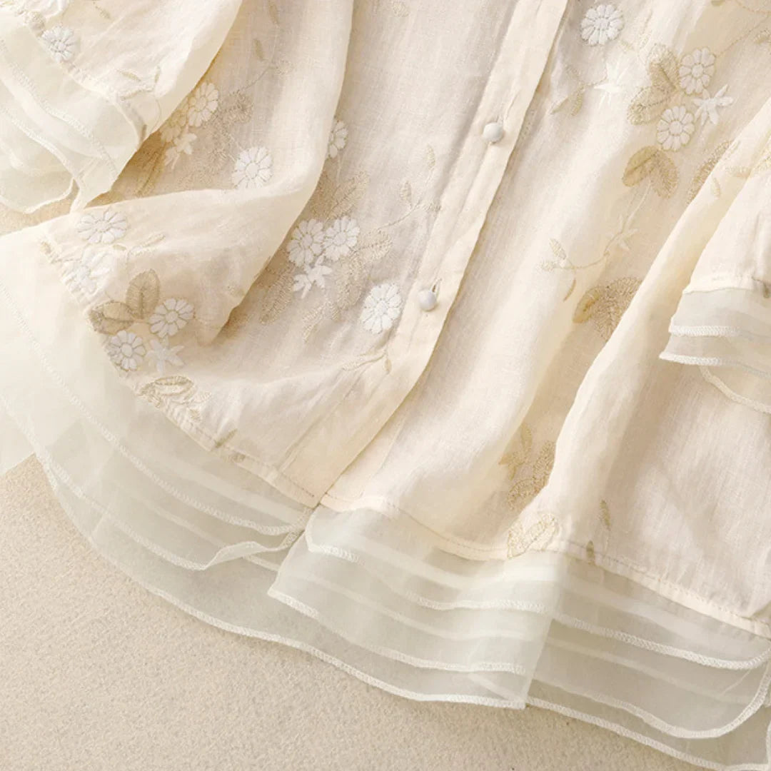 CLELIA | Chemise Légère Brodée et Élégante