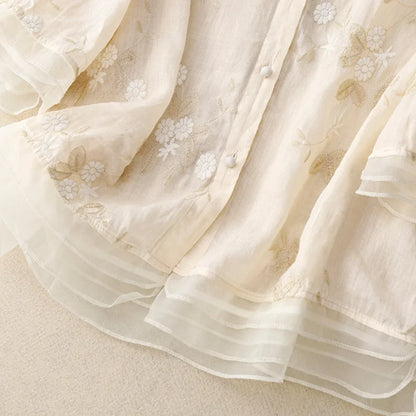 CLELIA | Chemise Légère Brodée et Élégante