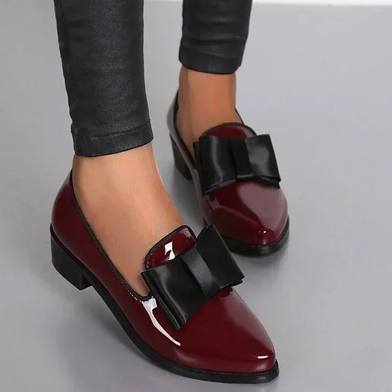 JULIETTE | Ballerines Élégantes avec Nœud Décoratif Verni