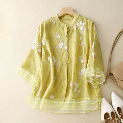 CLELIA | Chemise Légère Brodée et Élégante
