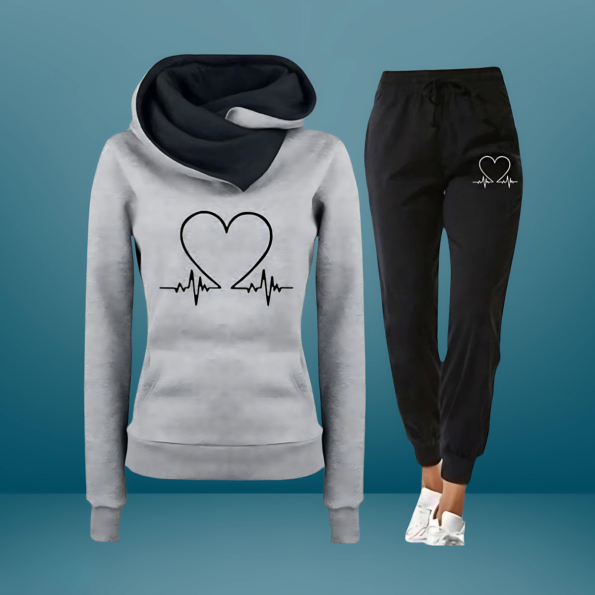 Élégance | Ensemble Confortable et Émotionnel Heartbeat