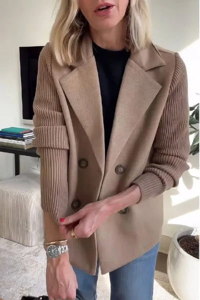 CLAIRE | Cardigan Long avec Manches Patchwork, Tendance et Chic