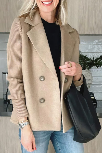 CLAIRE | Cardigan Long avec Manches Patchwork, Tendance et Chic