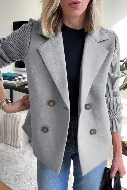 CLAIRE | Cardigan Long avec Manches Patchwork, Tendance et Chic