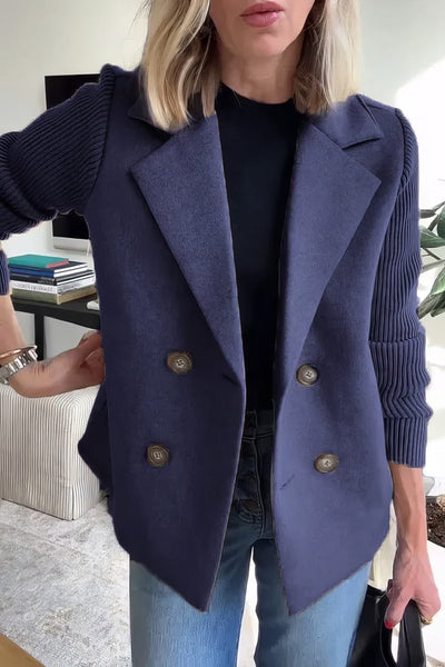 CLAIRE | Cardigan Long avec Manches Patchwork, Tendance et Chic